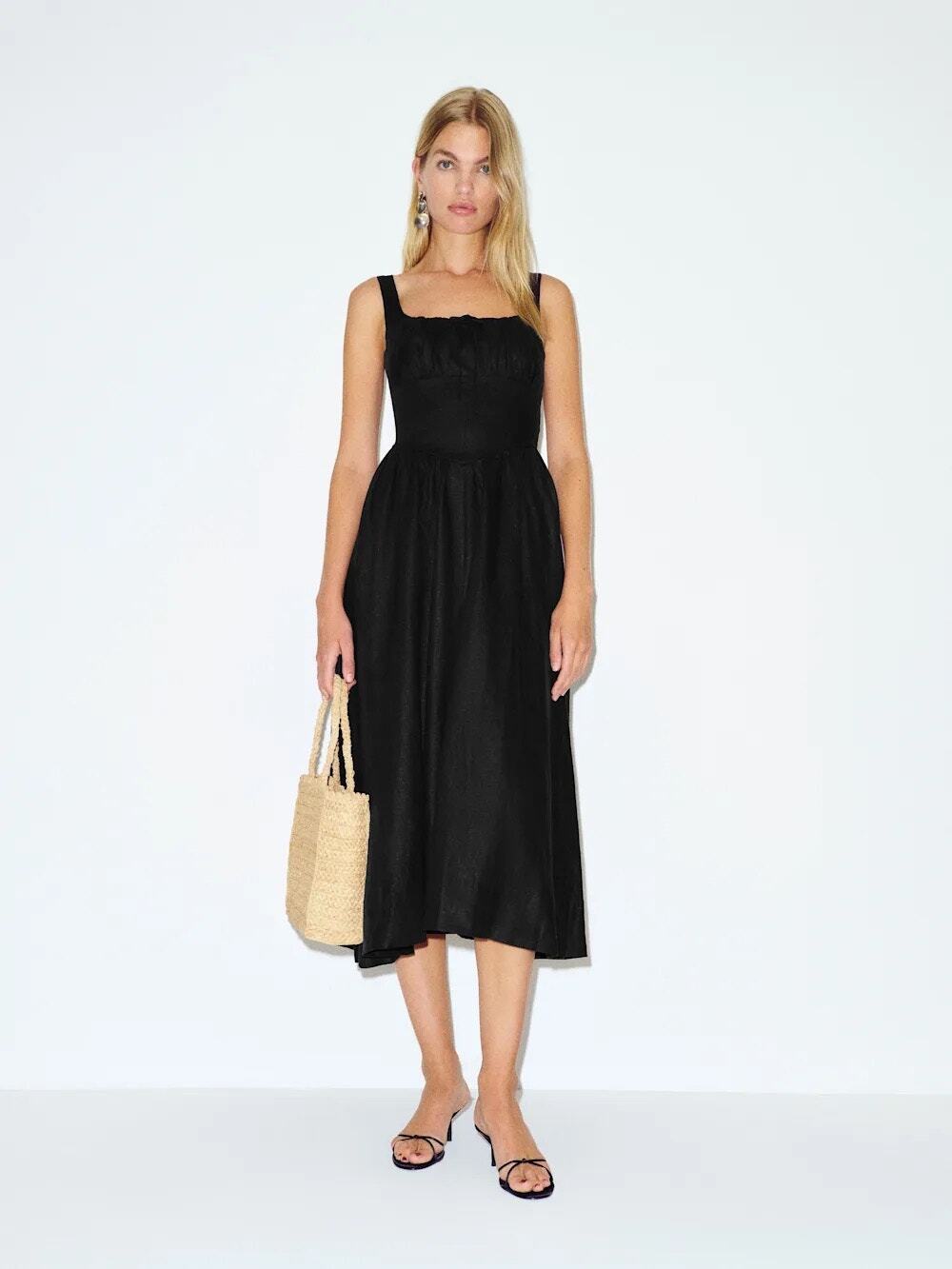SZ 8 Reformation Balia Linen Dress NWT